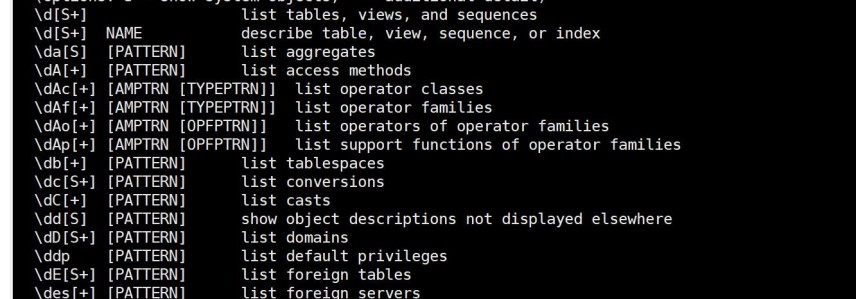PostgreSQL教程（2）客户端工具psql的使用